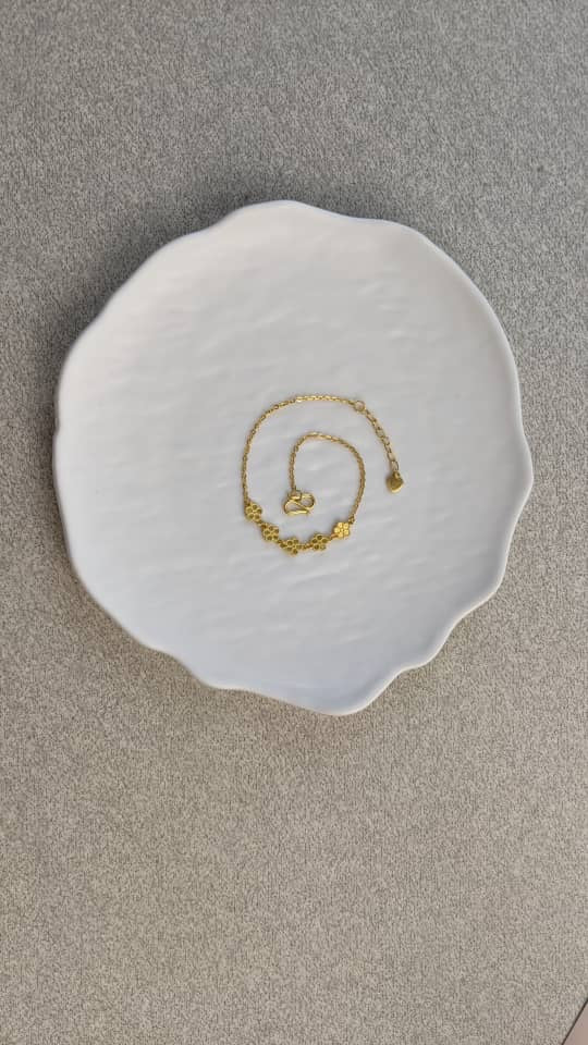 24K Pure Gold Five-Flower Bracelet