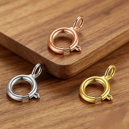 18K Solid Gold Spring Ring Clasp – Au750 Replacement Clasp for Necklaces and Bracelets