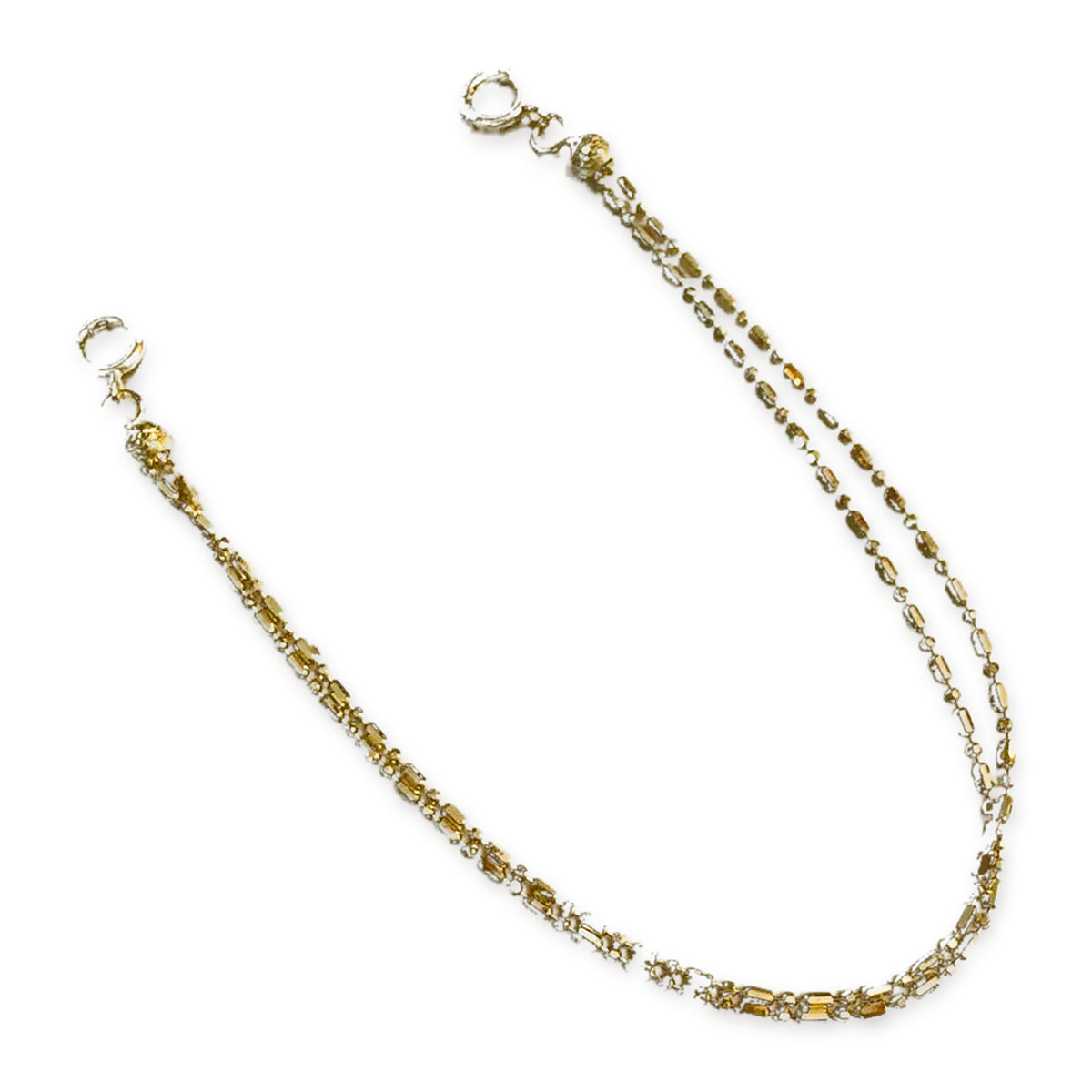 18K Solid Gold Double Strand Bracelet & Anklet