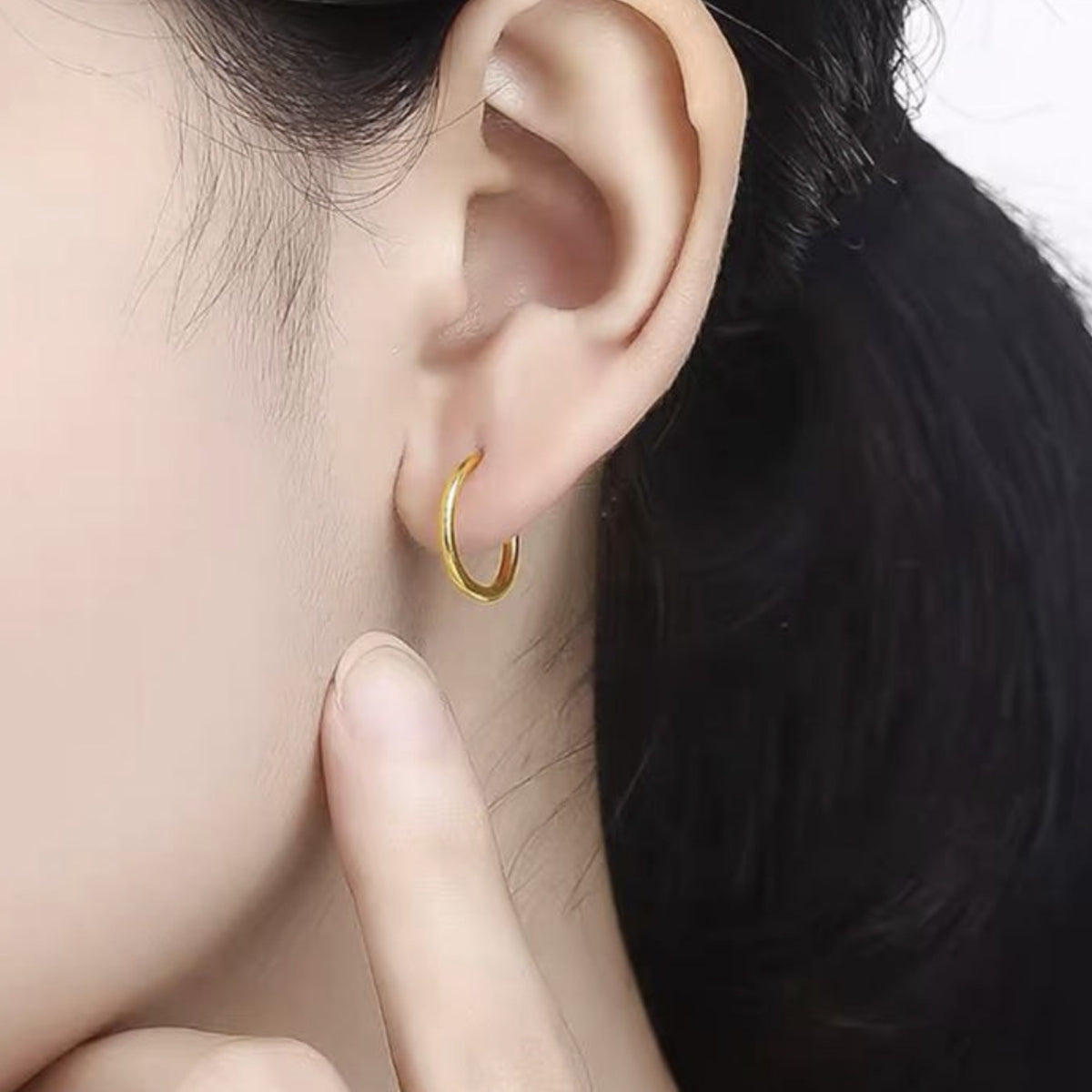 24K Pure Gold Endless Hoop Earrings – 999 Fine Gold