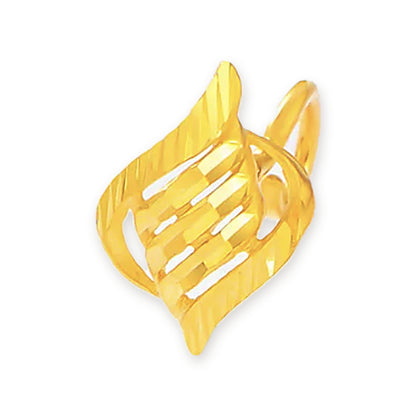 24K Pure Gold Openwork Rhombus Huggies