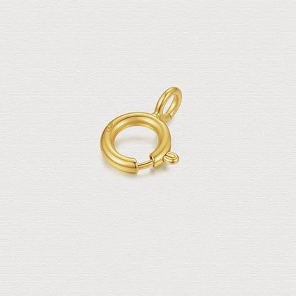 18K Solid Gold Spring Ring Clasp – Au750 Replacement Clasp for Necklaces and Bracelets