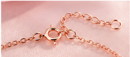 18K Solid Gold Clover Anklet – Enamel Charms