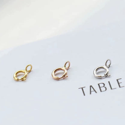 18K Solid Gold Spring Ring Clasp – Au750 Replacement Clasp for Necklaces and Bracelets