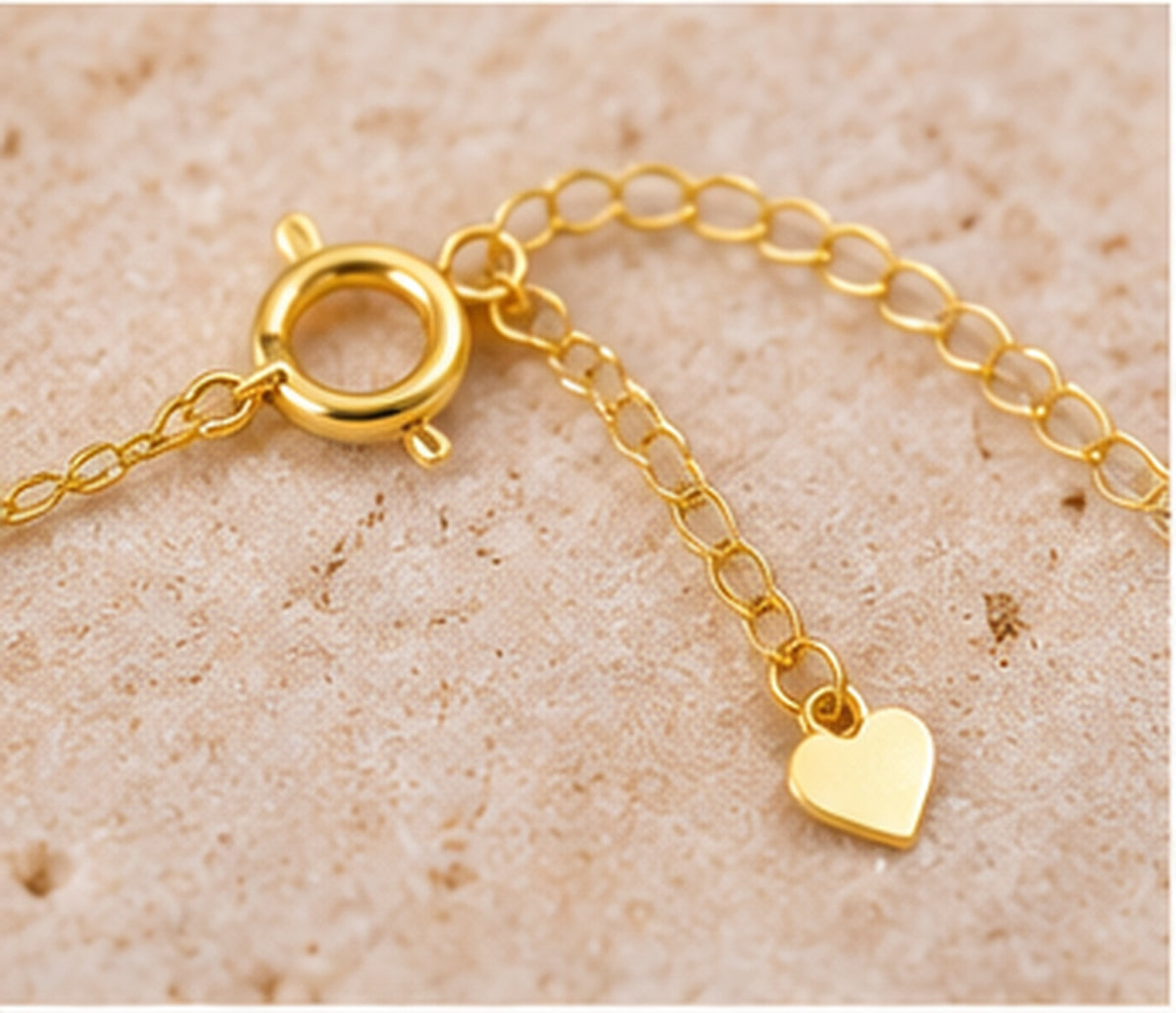 18K Solid Gold Cat Eye Bead Pendant – 6.5 mm