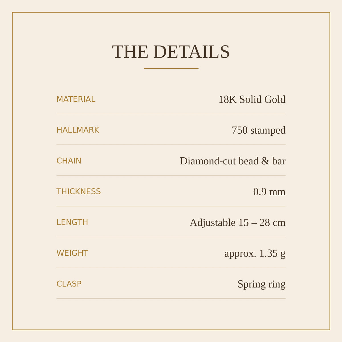 18K Solid Gold Double Strand Bracelet & Anklet