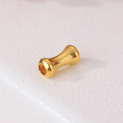 18K Solid Gold Bamboo Spacer Beads 5mm – Tube Beads for DIY & Cord Jewelry