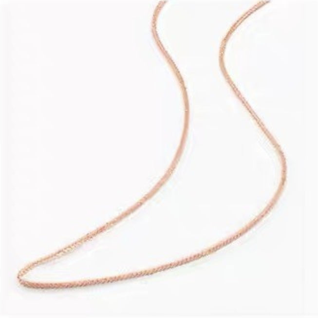 18K Solid Gold Wheat Chain with Adjustable Needle Slider – Universal Pendant Chain