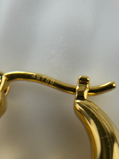 18K Solid Gold Chunky Statement Hoops