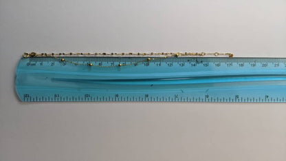 18K Solid Gold Double Bead Chain Bracelet