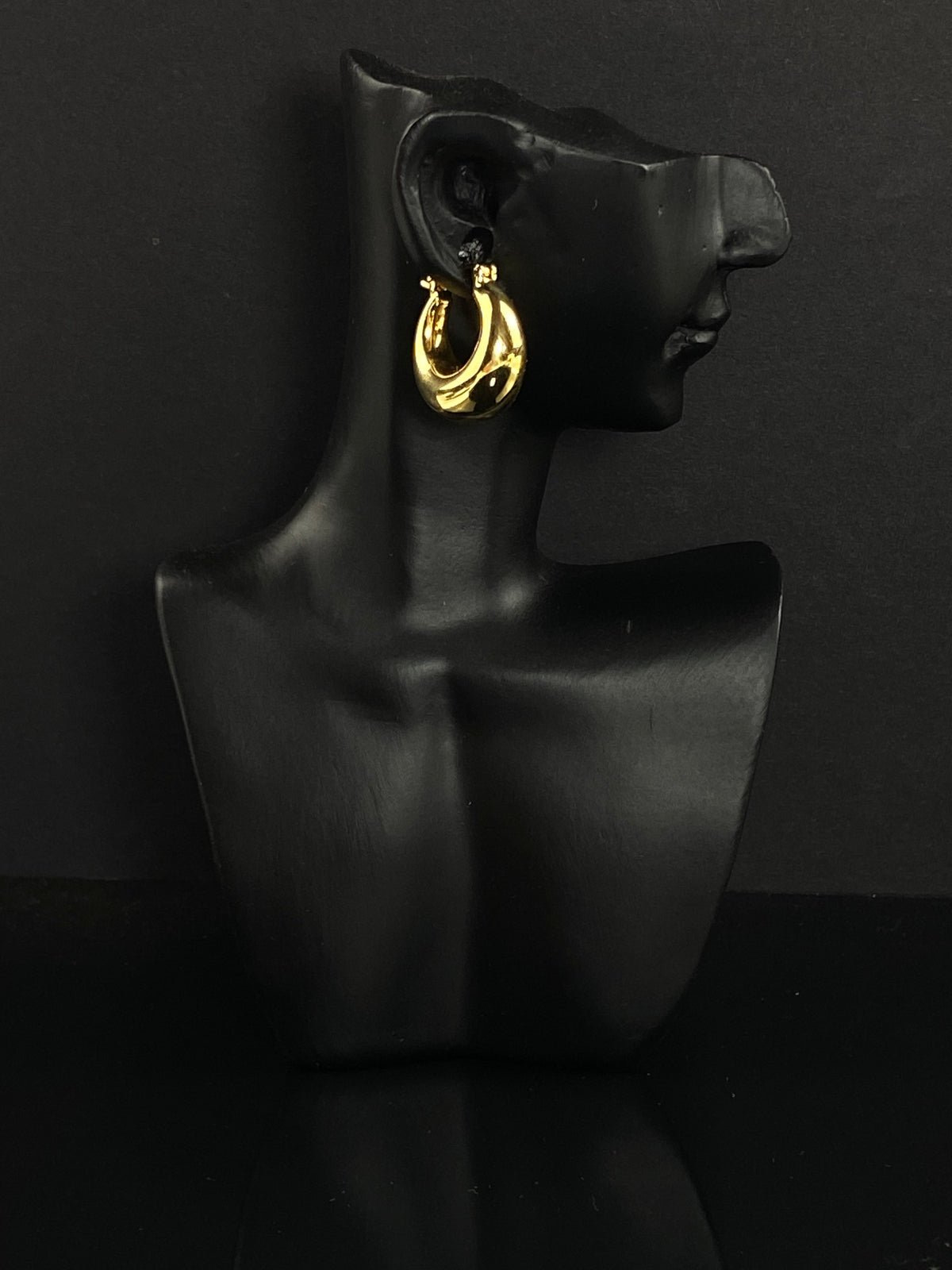 18K Solid Gold Chunky Statement Hoops