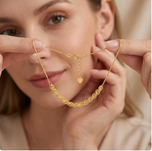 18K Solid Gold Phoenix Tail Bracelet
