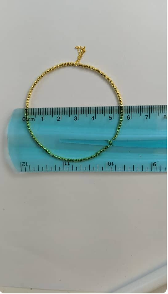 18K Solid Gold Double Row Faceted Bead Bracelet – AU750