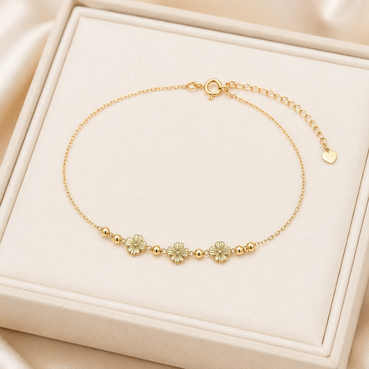 18K Solid Gold Butterfly Bracelet – Dainty Chain