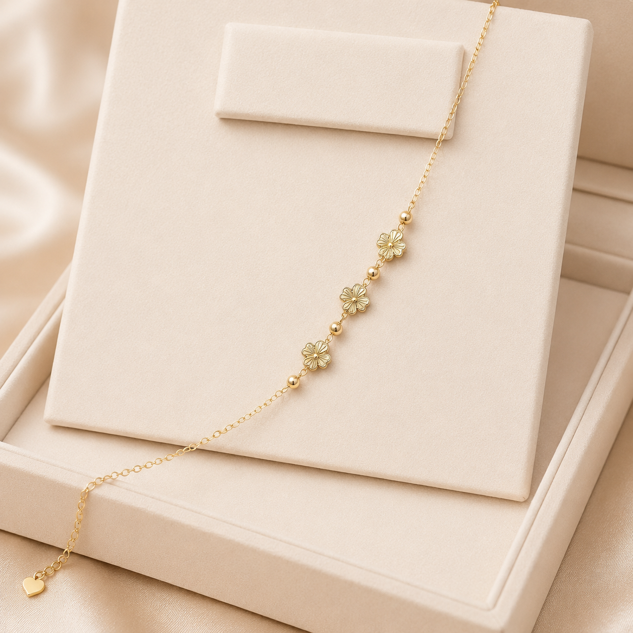 18K Solid Gold Butterfly Bracelet, Dainty Yellow Gold Chain, Minimalist Fine Jewelry