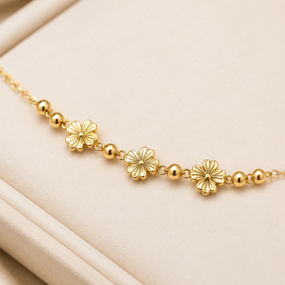 18K Solid Gold Butterfly Bracelet – Dainty Chain