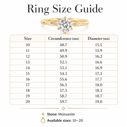 18K Solid Gold Twisted Moissanite Solitaire Ring, Dainty Engagement Band