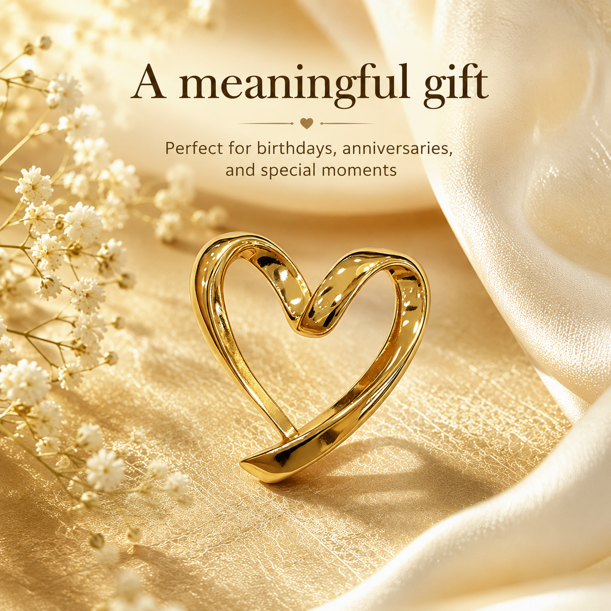 Solid 18K Gold Heart Pendant, AU750 Open Heart Charm, Hollow Heart Necklace Charm, Minimalist