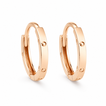 18K Solid Gold Interlocking Rings Jewelry Set