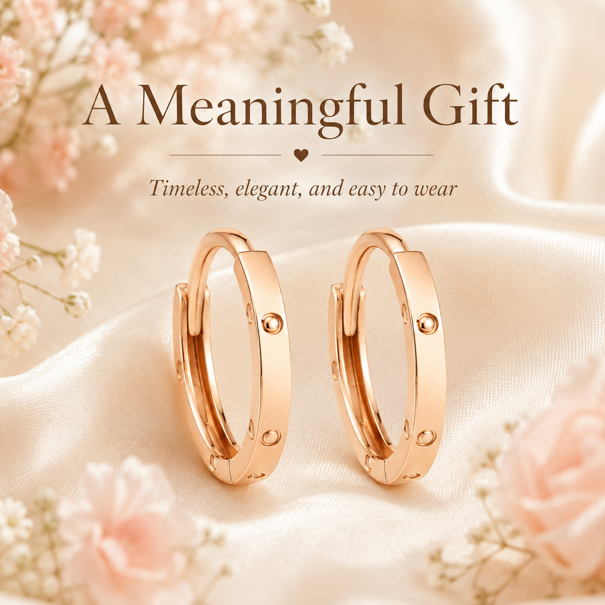 18K Solid Gold Interlocking Rings Jewelry Set