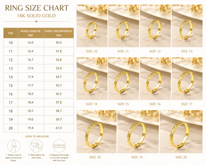 18K Solid Gold Faceted Band Ring, Minimalist Sparkling Wedding Band (AU750)