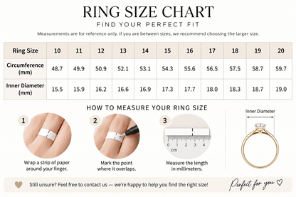 18K Solid Gold Moissanite Solitaire Ring, Six-Prong Engagement Ring (AU750)
