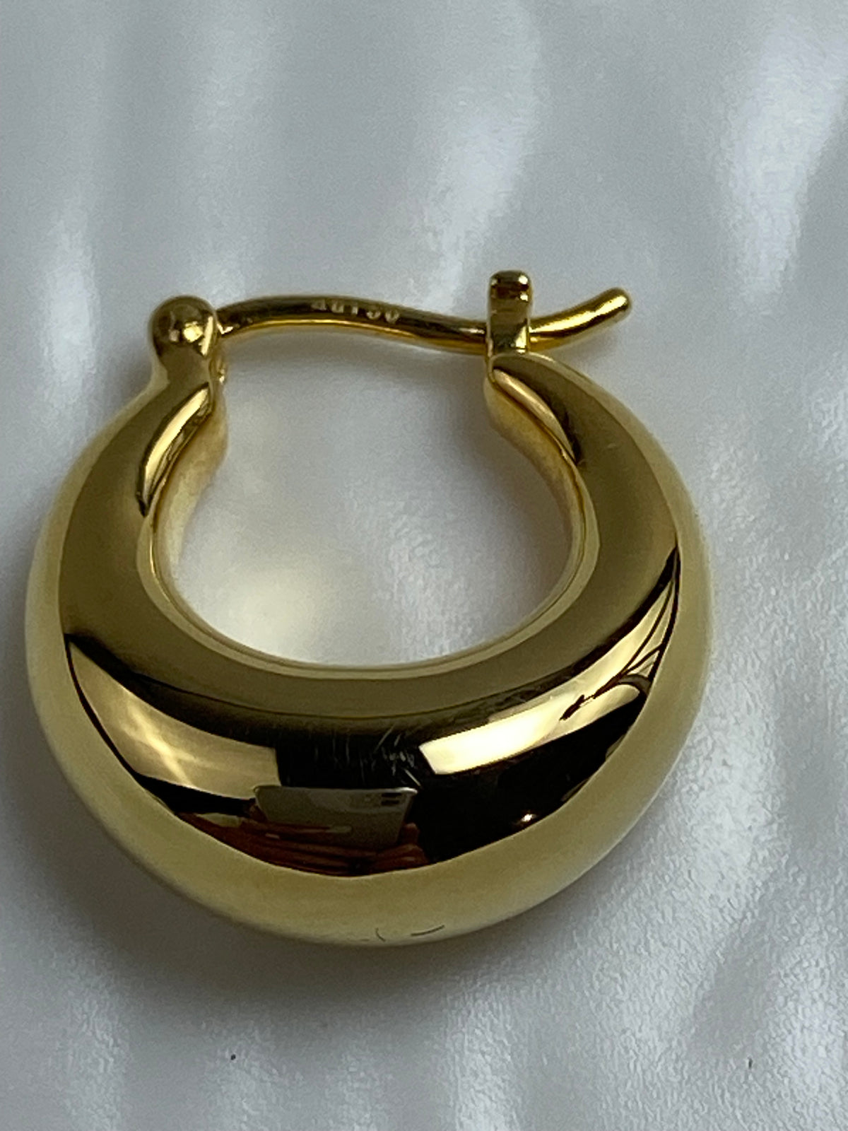 18K Solid Gold Chunky Statement Hoops