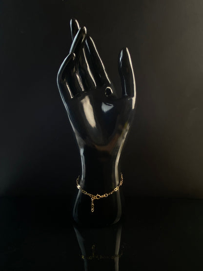 18K Solid Gold Infinity Chain Bracelet