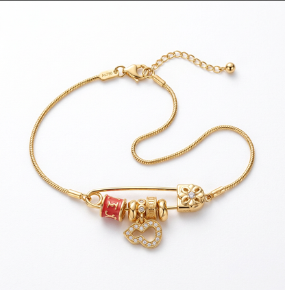18K Solid Gold Double Pin Clasp