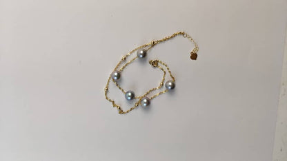 18K Solid Gold Seawater Pearl Bracelet