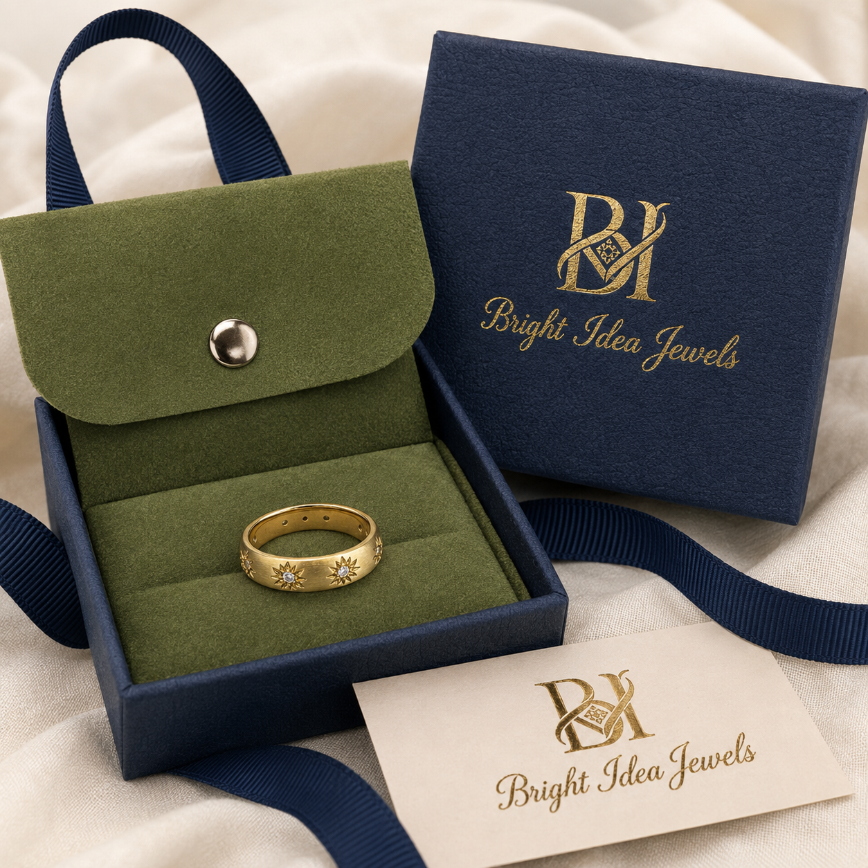 Gold Ring 18K Solid | Filigree Star Moissanite Band | Fine Jewelry Au750