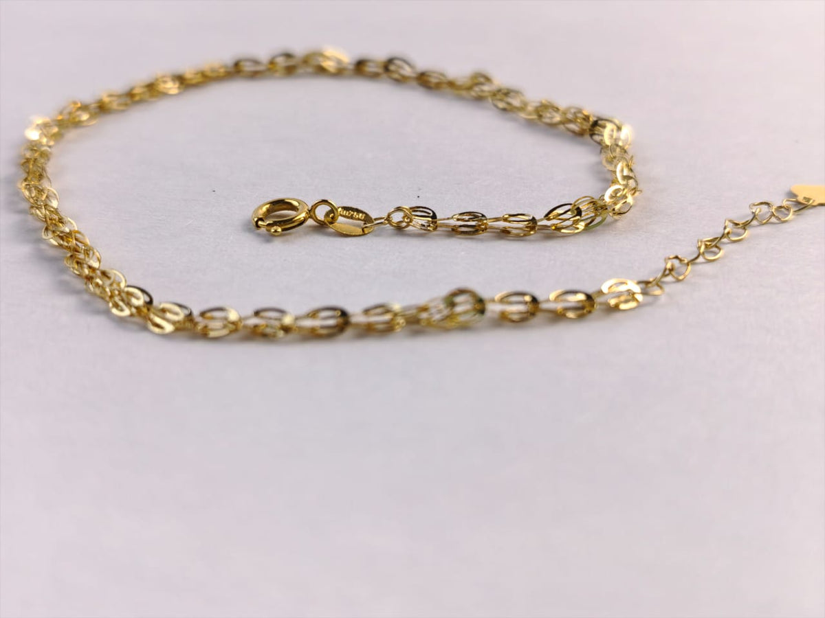 18K Solid Gold Phoenix Tail Bracelet