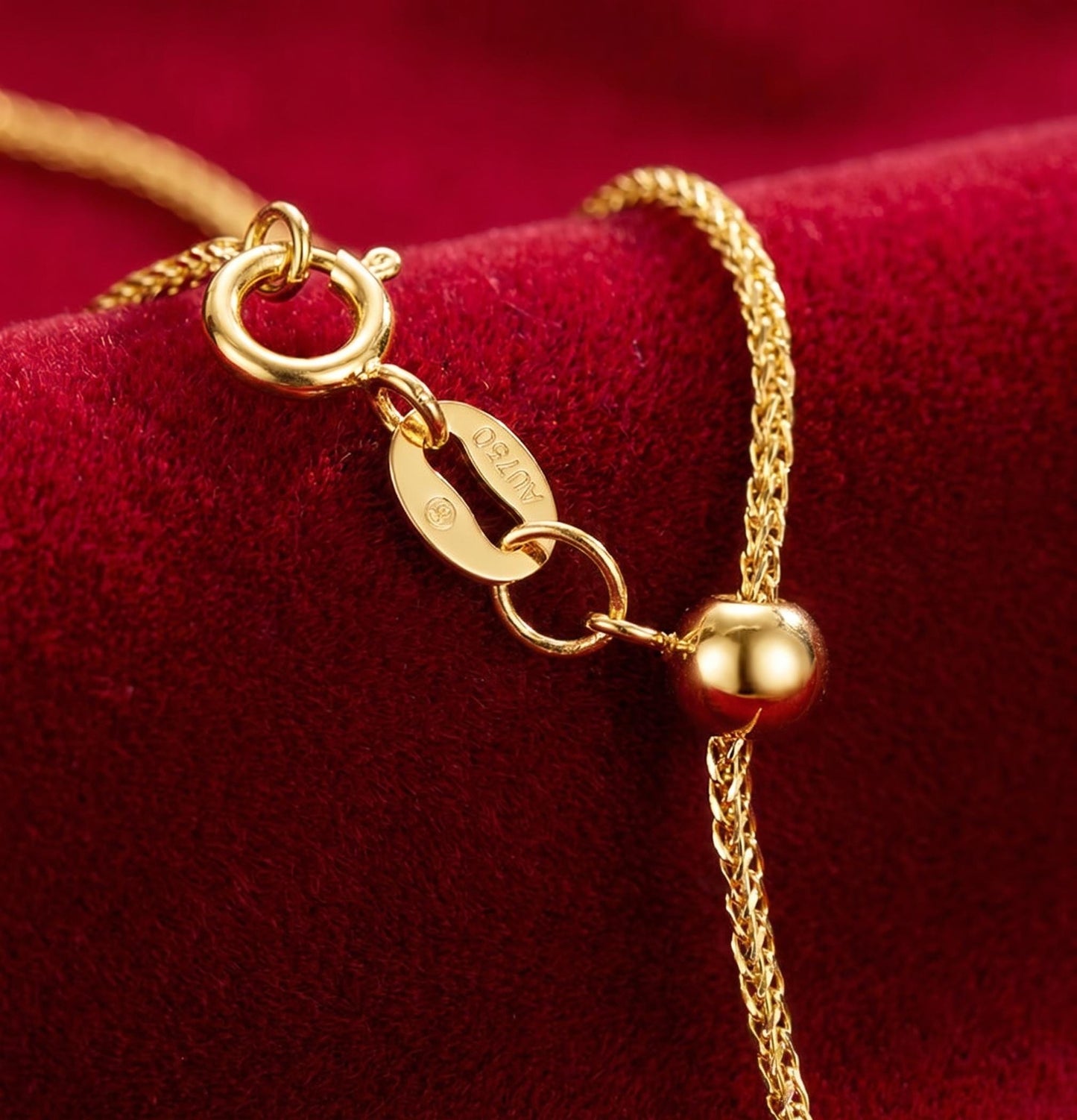 18K Real Solid Gold Chopard Heart Necklace · Au750 ·