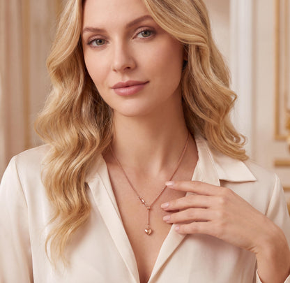 18K Real Solid Gold Chopard Heart Necklace · Au750 ·