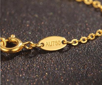 18K Solid Gold O Chain Bracelet | Minimalist Yellow Gold Everyday Jewelry