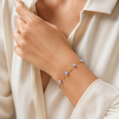18K Solid Gold Seawater Pearl Bracelet