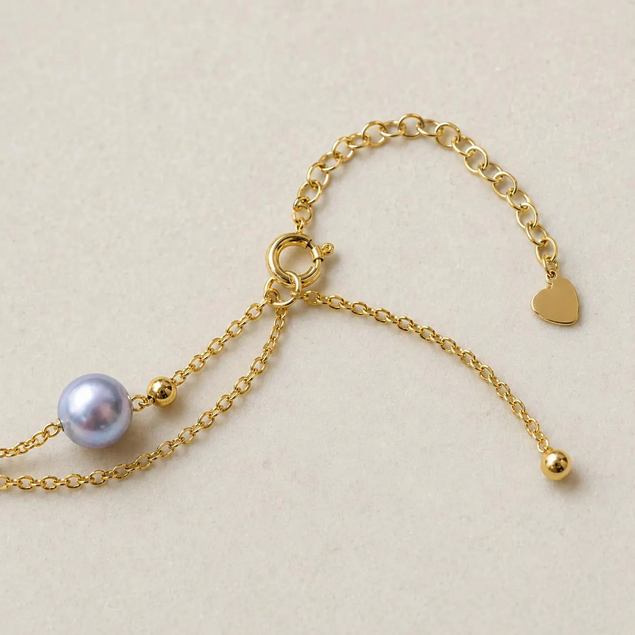 18K Solid Gold Seawater Pearl Bracelet