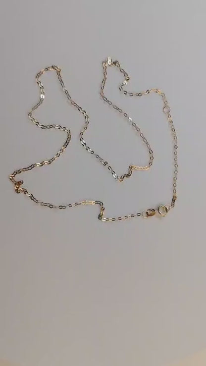 Solid 18K Gold Chain Necklace | Minimalist Dainty Choker | Fine Jewelry (0.5g-3g)