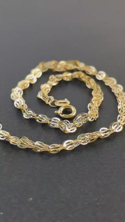 18K Solid Gold Phoenix Tail Bracelet