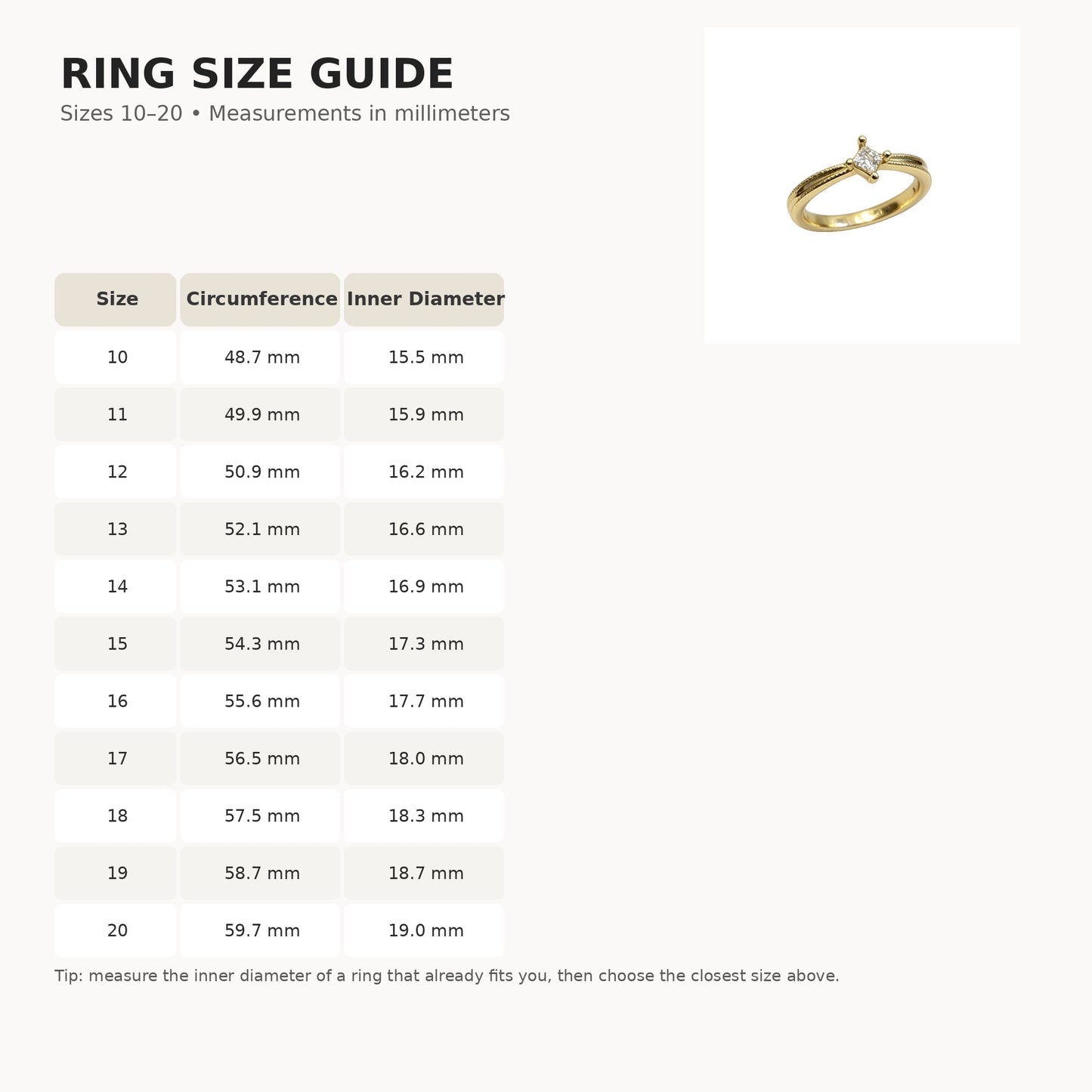 18K Solid Gold Princess Cut Zircon Ring, Vintage Inspired Dainty Solitaire Fine Jewelry