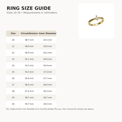 18K Solid Gold Princess Cut Zircon Ring, Vintage Inspired Dainty Solitaire Fine Jewelry